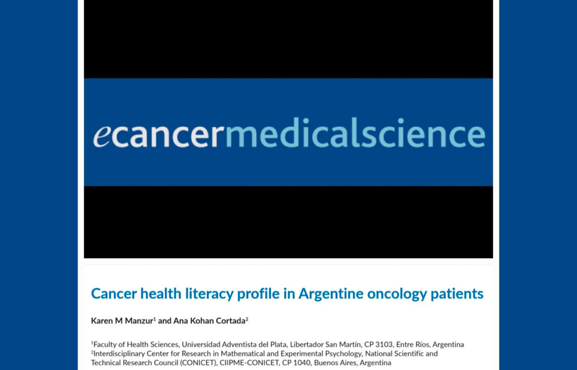 Investigadora de la UAP publica un artículo científico en la revista inglesa ecancermedicalscience sobre la alfabetización en salud oncológica